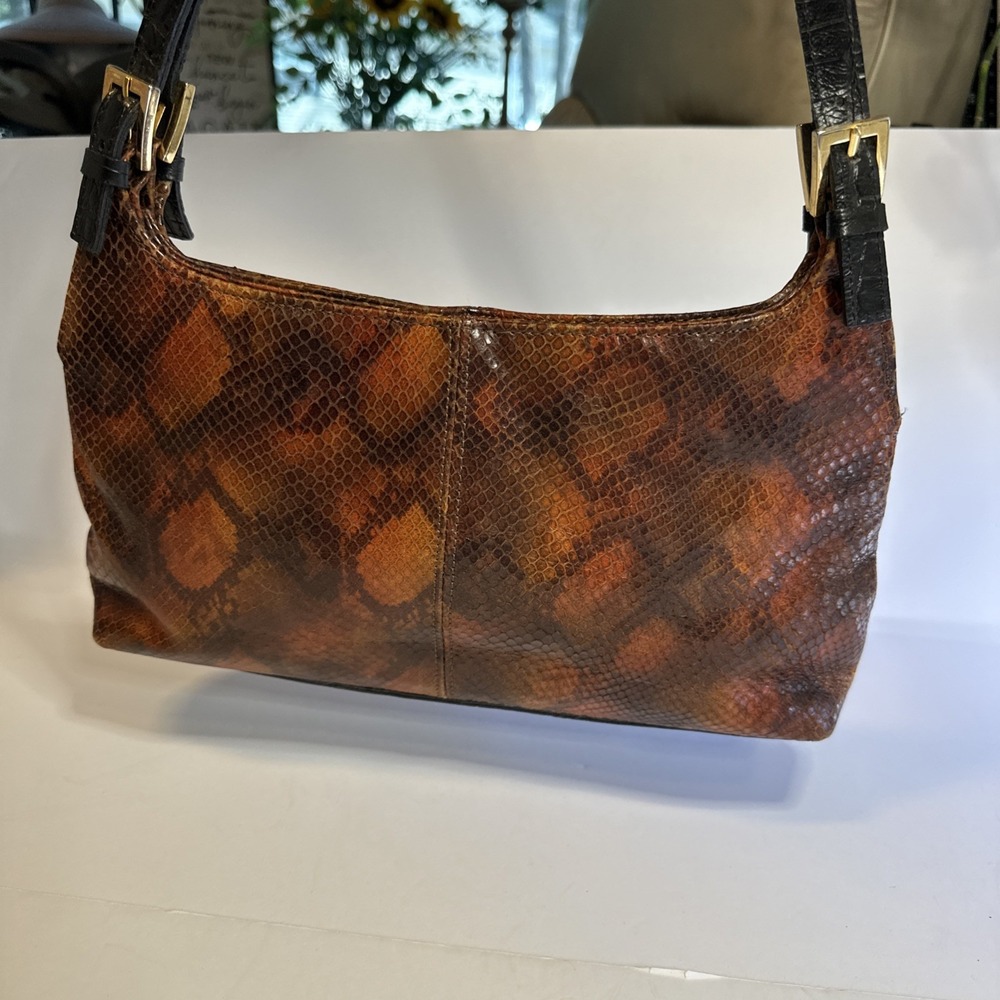 Vintage Park Avenue International NY Snake Print Shoulder Bag Baguette Y2K Retro